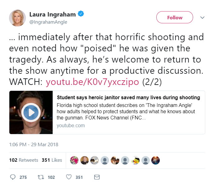 tripadvisor advises laura ingraham to take a long