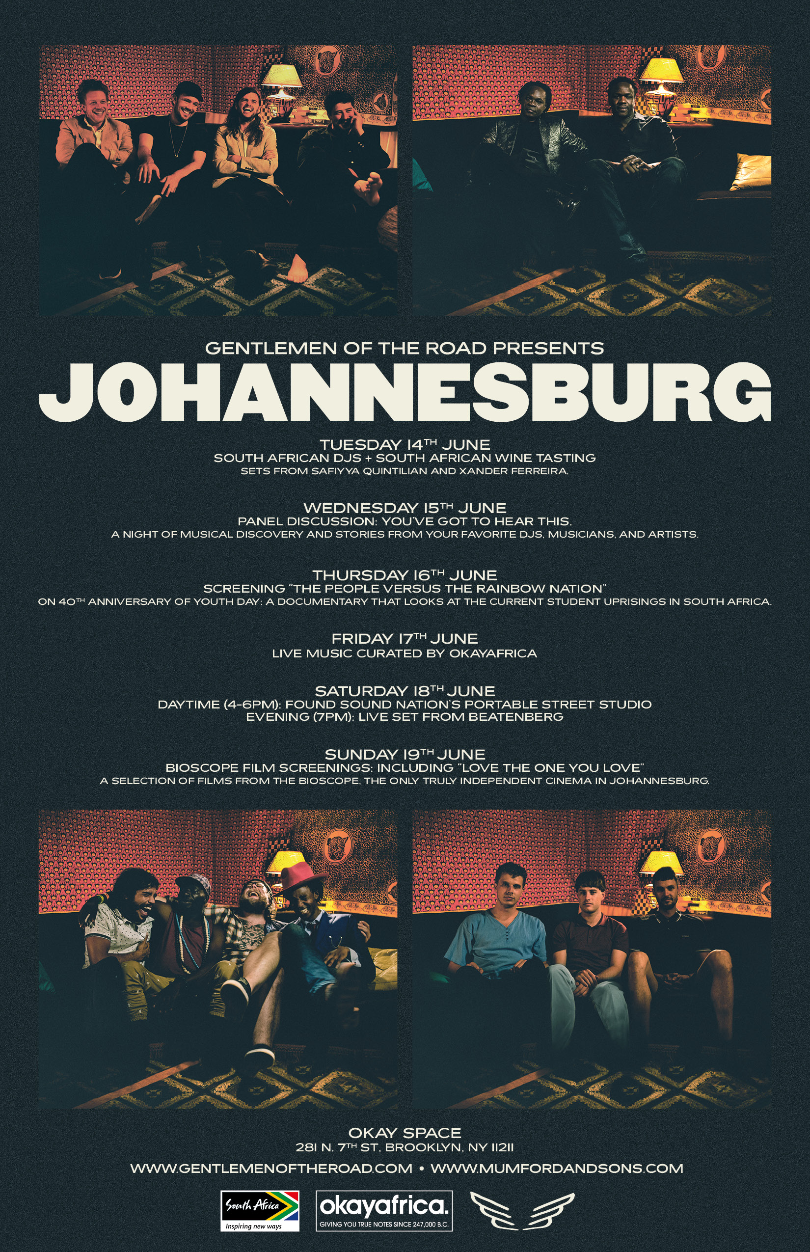 Okayafrica is Hosting Mumford Sons Johannesburg South African