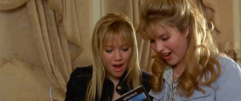 Image result for lizzie mcguire movie lizzie and kate gif