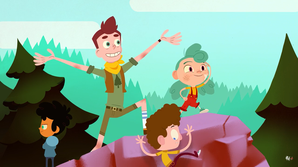 Camp camp. Лагерь Кемп Кемп. Мультик Camp Camp. Лагерь лагерь мультсериал. Camp Camp Макс и Дэвид кадры.