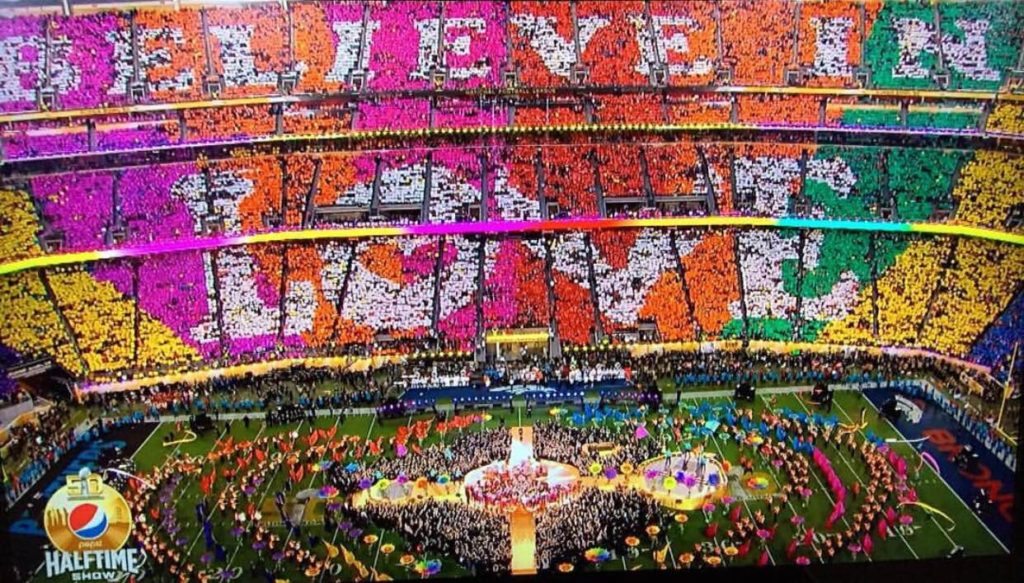 Coldplay, Bruno Mars & Beyonce Harmonize At Super Bowl Halftime