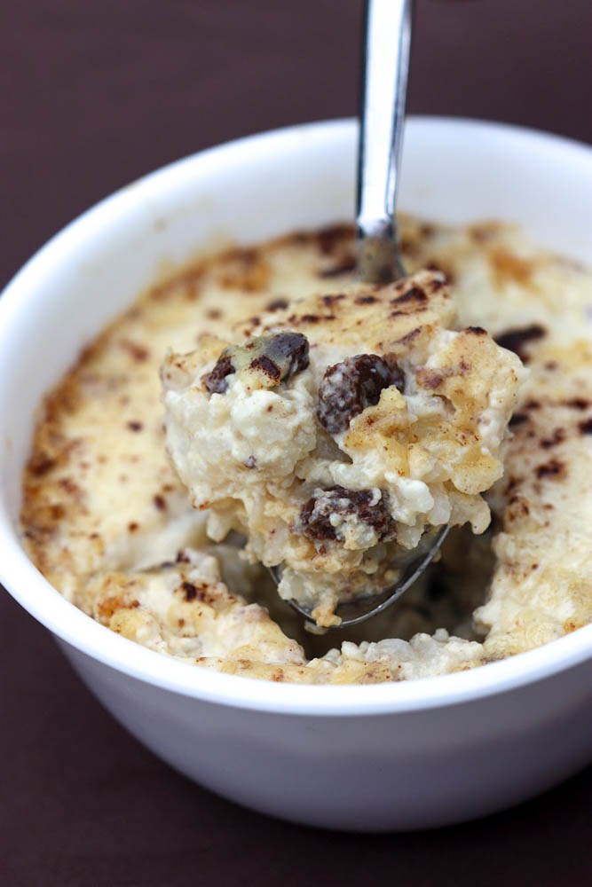 Baked Custard Style Rice Pudding - My Recipe Magic