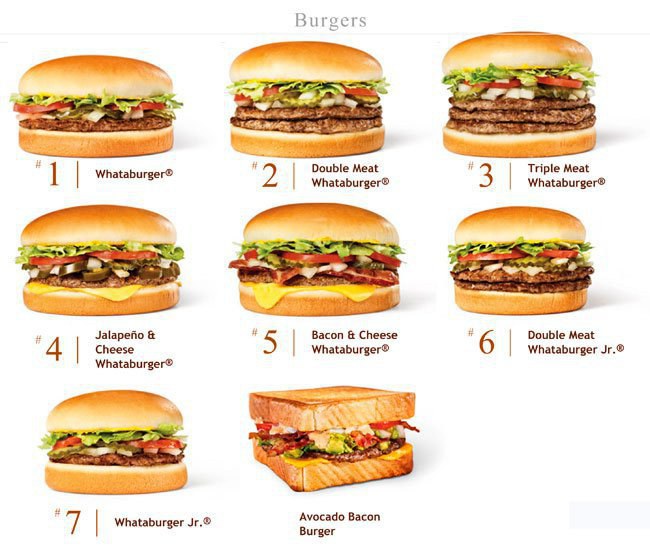 paunch burger sizes