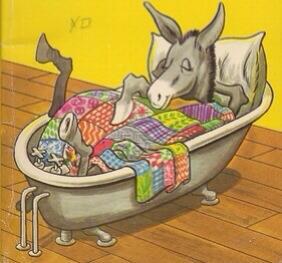 Image result for no donkeys in bathtub