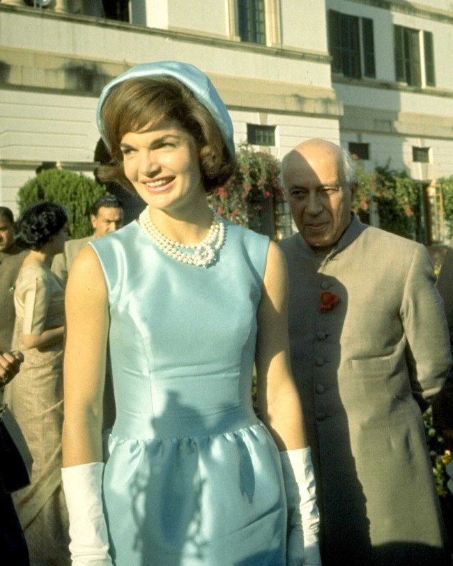 Melania Trump Channels Jackie O In Powder Blue Powder Blue Seems To Be A Flattering And Common Color Choice For Many Notable Women In History Starting With Jackie Kennedy Continuing On