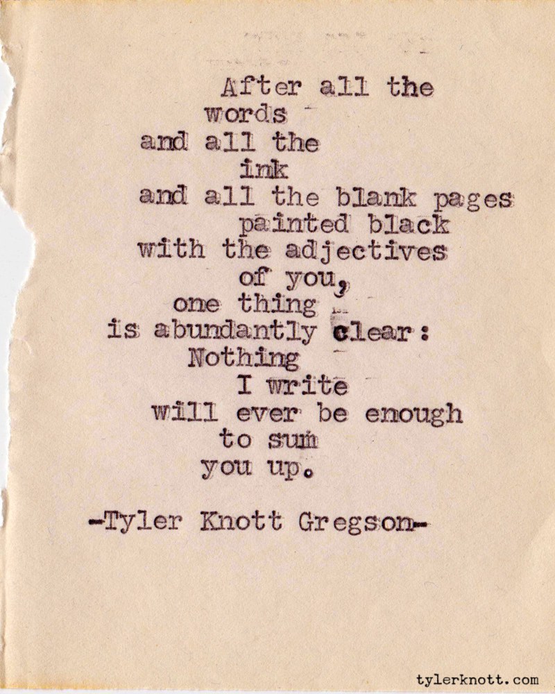 10 Best Tyler Knott Gregson Love Poems