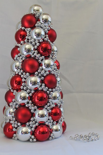 you would never guess that there is a styrofoam cone underneath all of these beautiful ornaments and beads christmas ornaments are great for inexpensive - College Christmas Decorations you would never guess that there is a styrofoam cone underneath all of these beautiful ornaments and beads christmas ornaments are great for inexpensive - College Christmas Decorations