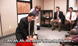 Image result for staying alive office gif