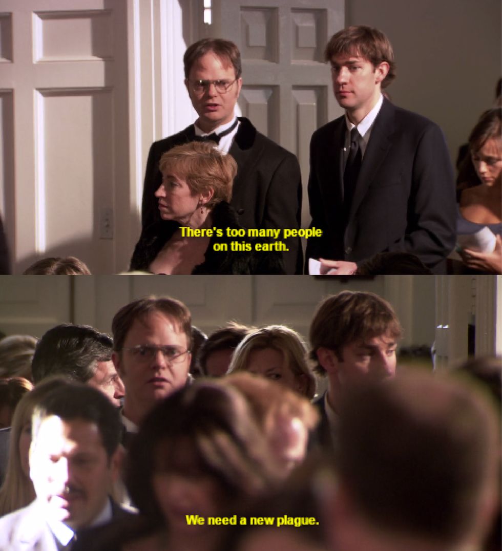 Too many times before. Двайт we need a New Plaque. Funny Dwight Schrute memes. There are too many people. There is to many people on this Earth we need a New Plague.