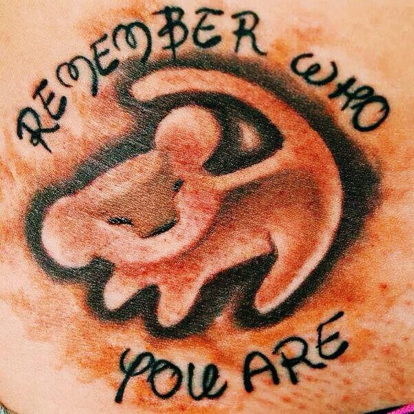 Drawing Skill Lion King Simba Rafiki Drawing Remember who you are tattoo. d...