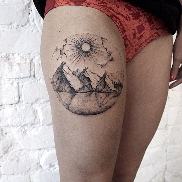 A More Intricate Mountain Tattoo A More Intricate Mountain Tattoo
