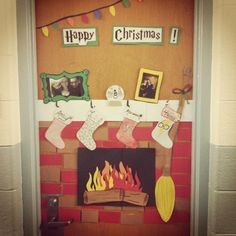 decorate your door like a fireplace or wrap it up like a present you can use leftover construction or wrapping paper some other ideas are a gingerbread - Christmas Dorm Door Decorations decorate your door like a fireplace or wrap it up like a present you can use leftover construction or wrapping paper some other ideas are a gingerbread - Christmas Dorm Door Decorations