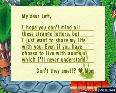 Image result for animal crossing mom why animals smell