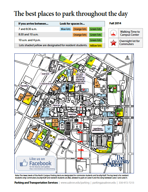 Akron University Campus Map