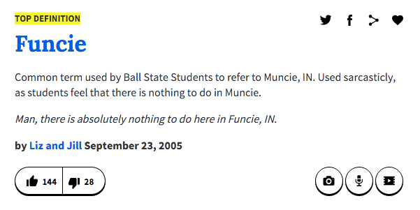 But We Wouldnt Have Ball State Without The Lovely City Of Muncie Or What Prefer To Call It Funcie But We Wouldnt Have Ball State Without The Lovely City Of Muncie Or What Prefer To Call It Funcie