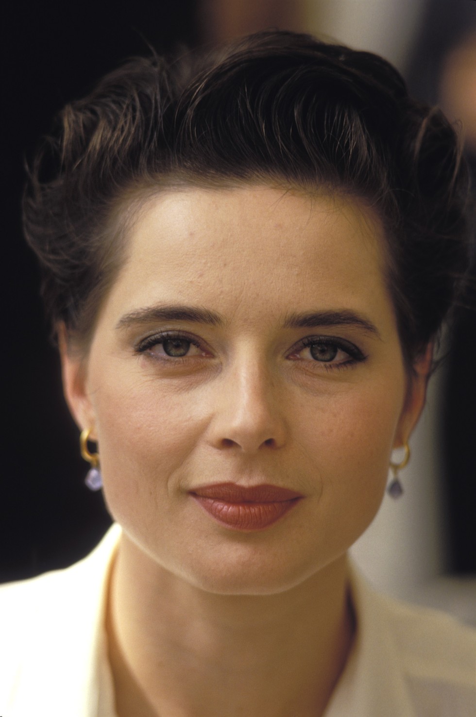 Isabella Rossellini  - 2024 Black hair & edgy hair style.
