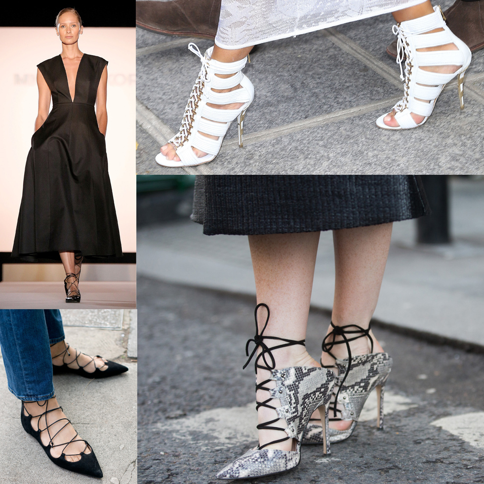 Summer 2015 Shoe Trends: Lace-Up Flats, Sandals, and Gladiator Heels