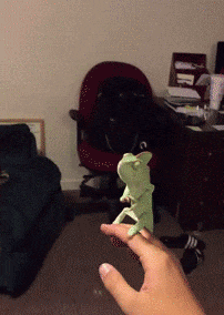 Este camaleón se ha hecho VIRAL por su emoción explotando pompas de jabón 1