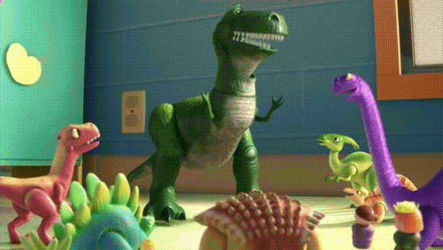 Image result for dinosaurs with little arms that stretch cartoon gif