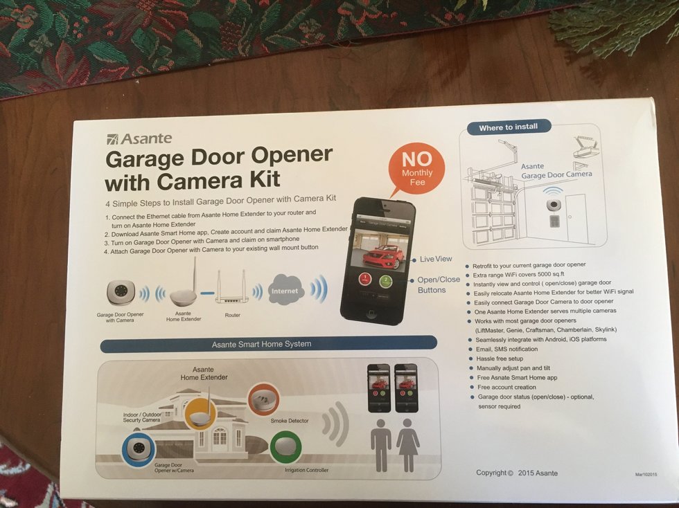 Unboxing Asante Garage Door Opener with Camera Kit