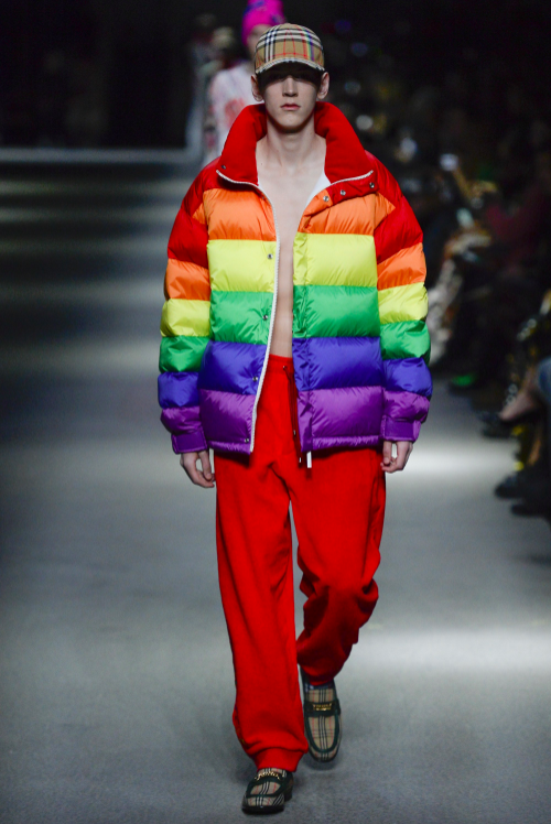 Christopher Bailey Bows Out From Burberry Under A Bold Rainbow London  Fashion Week The Guardian 