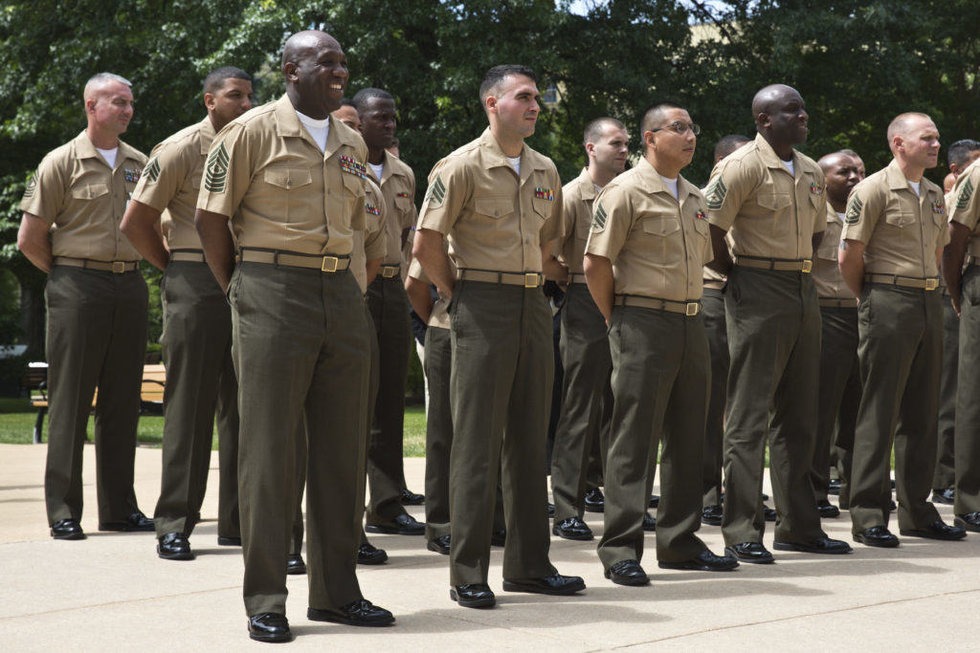 usmc service charlie shirt