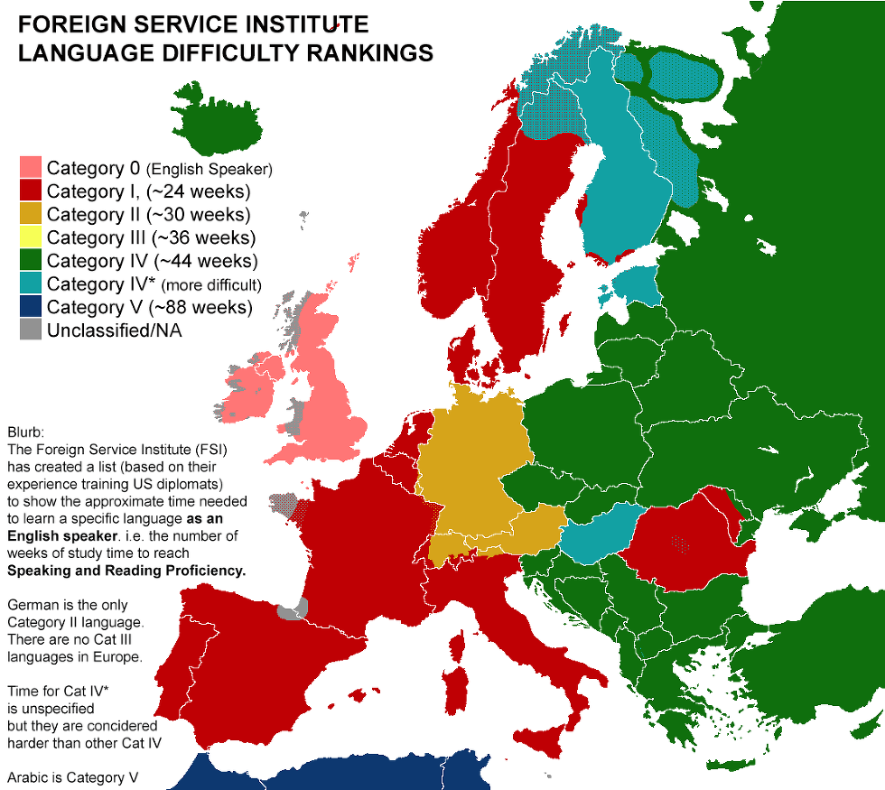 How Long To Learn That Language Heres A Map For That