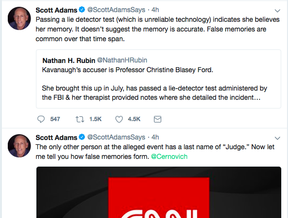 test kavanaugh lie detector Ford Christine  A Is Goddamned American  Wonkette Blasey Hero