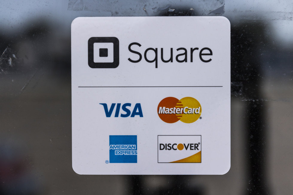 methods including square, visa, master card, american express