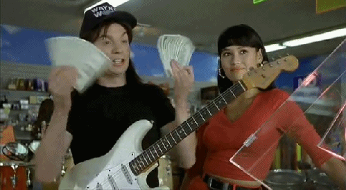 guy holding out a bunch of one dollar bills