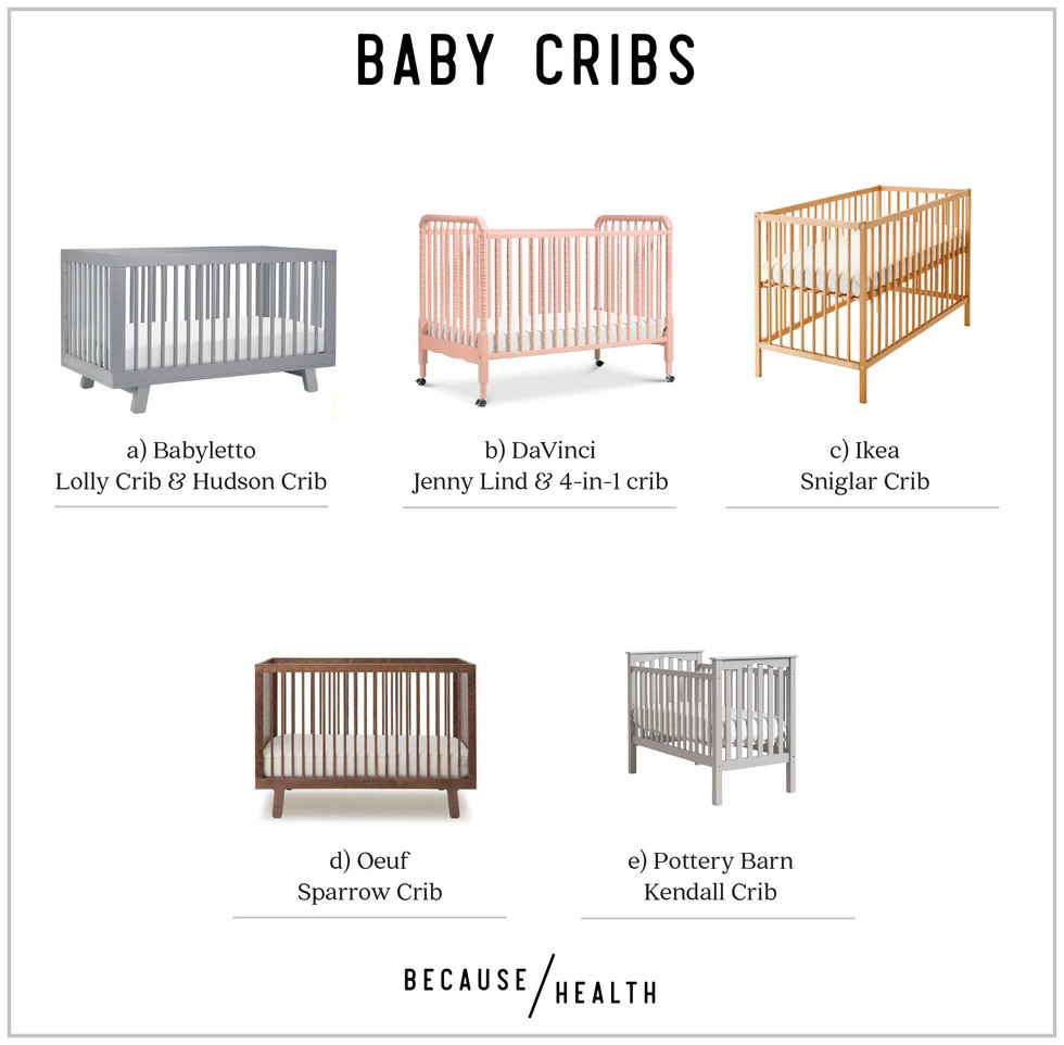 Non Toxic Cribs Because Health A Babyletto Lolly Crib Or Hudson B Davinci Jenny Lind 4 In1 C Ikea Sniglar D Oeuf Sparrow E Pottery Barn Kendall