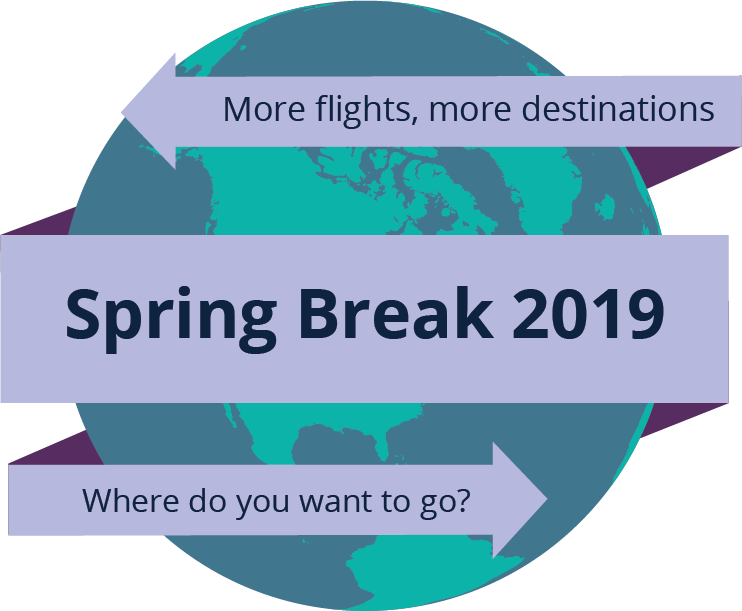 Spring Break 2019 - More flights, more destinations - Where do you want to go?