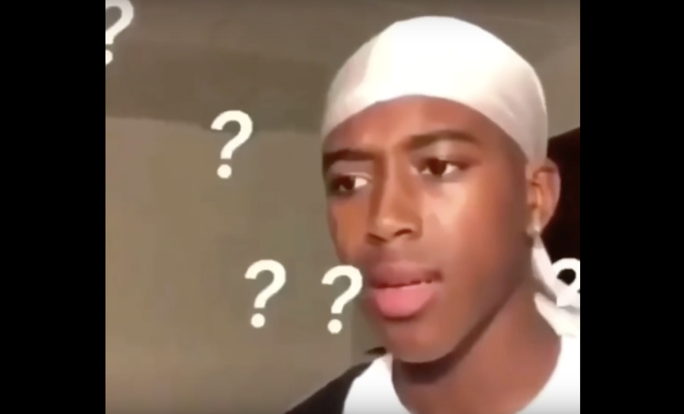 Guy Confused With Photoshopped Question Marks