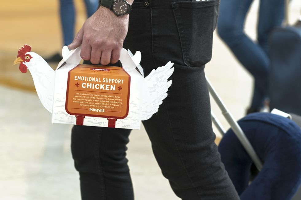 Popeyes is offering 'emotional support chicken' to travelers - It's a  Southern Thing