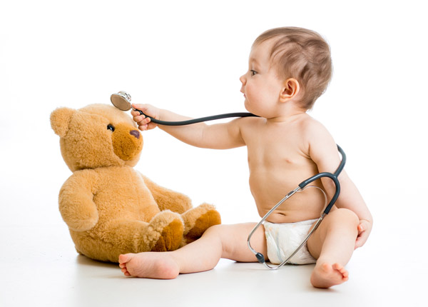 baby playing doctor