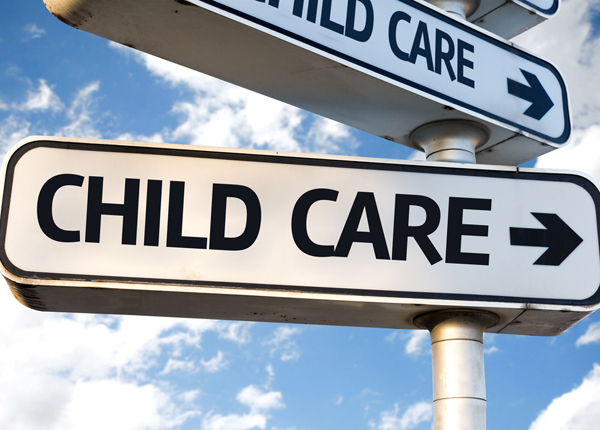 child care sign