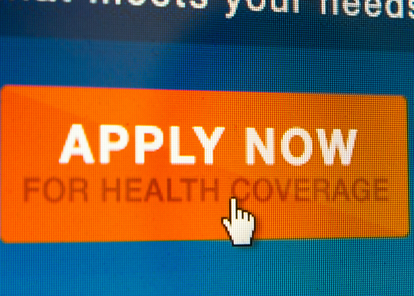 sign-up button for health insurance