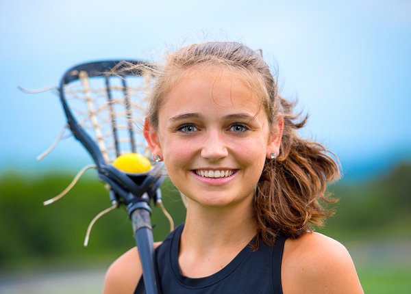 female teen lacrosse player