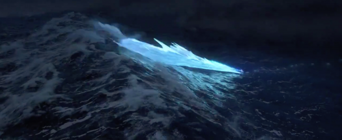 Elsa freezing the ocean