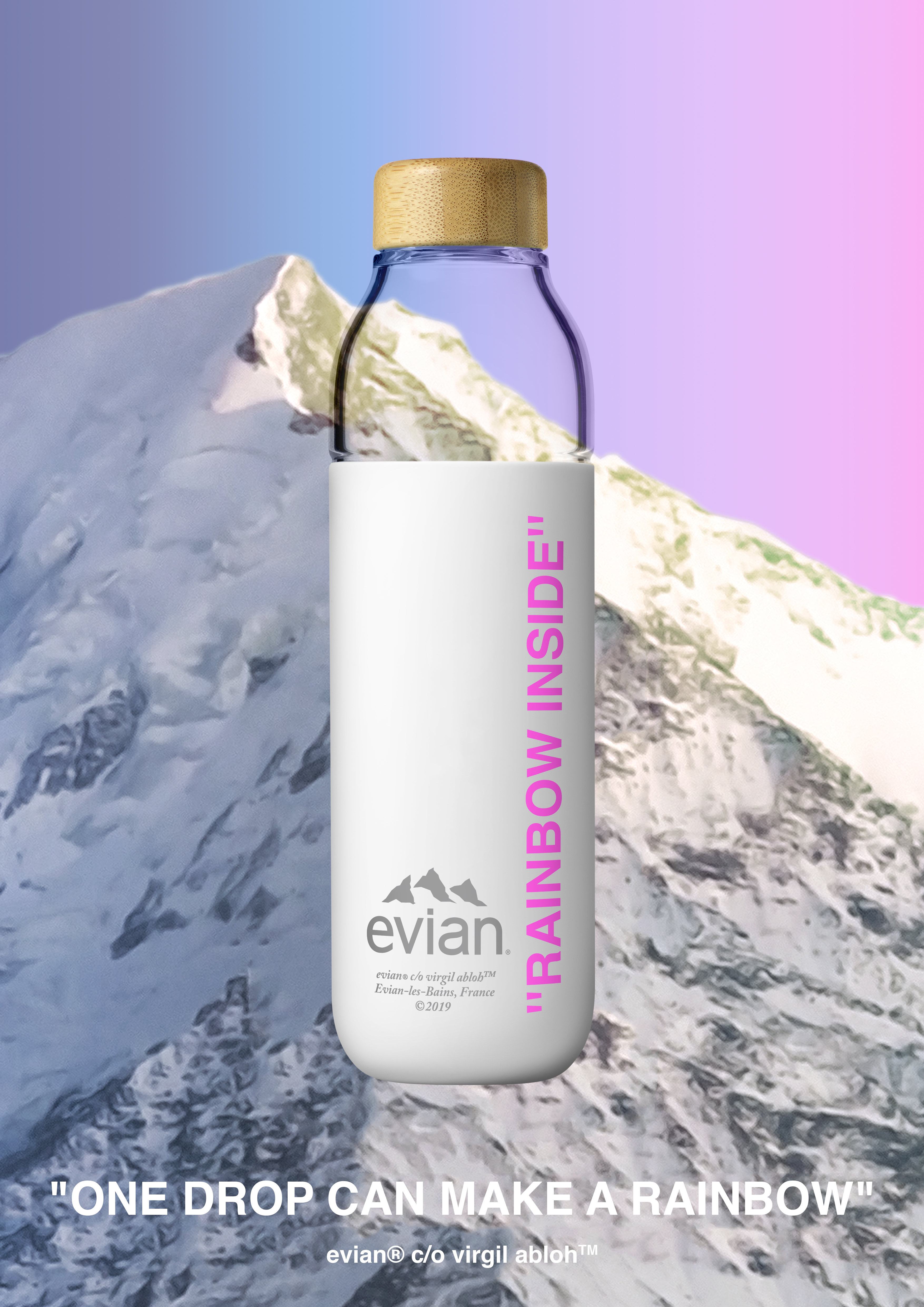 virgil abloh evian bottle