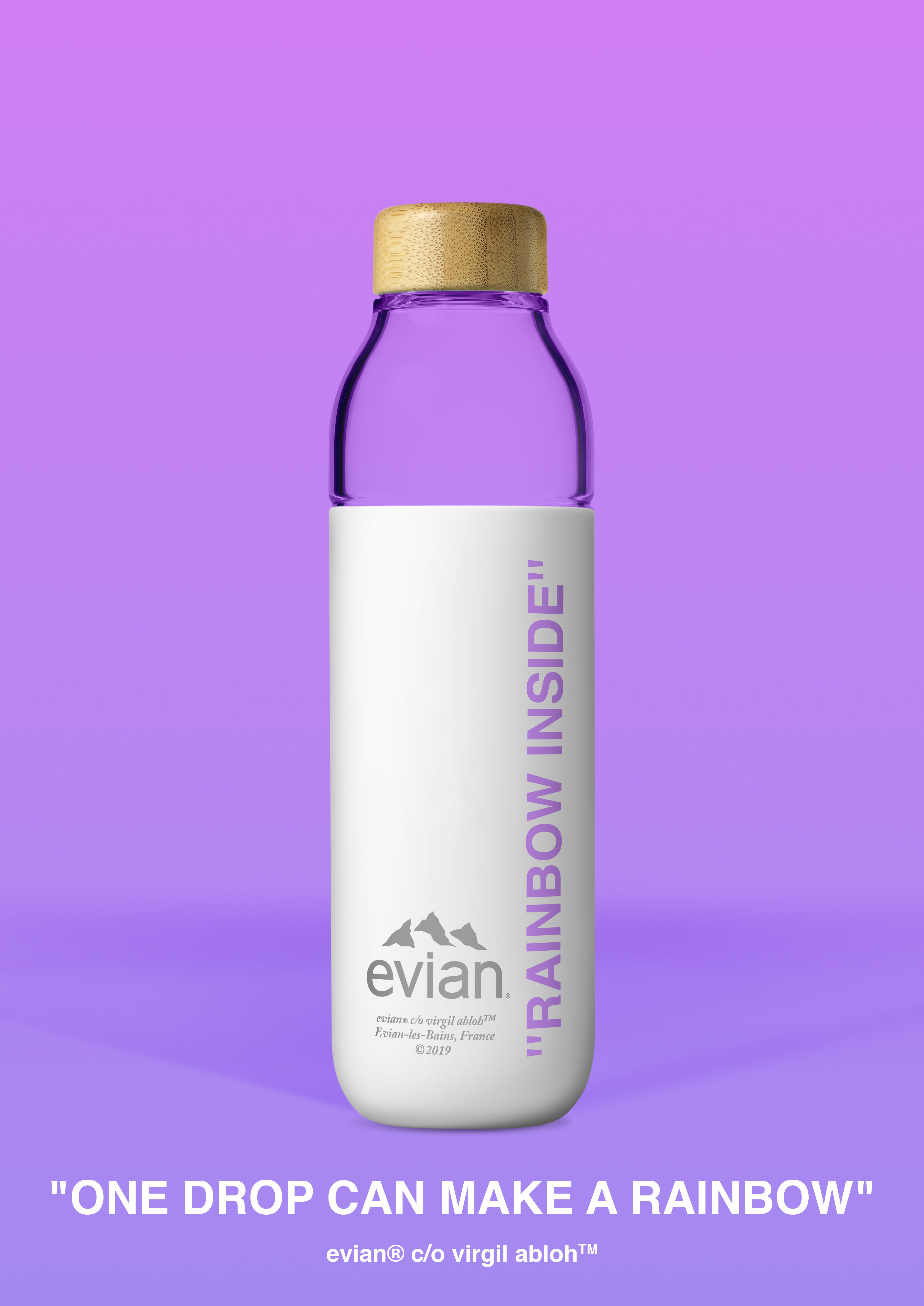 bouteille off white evian