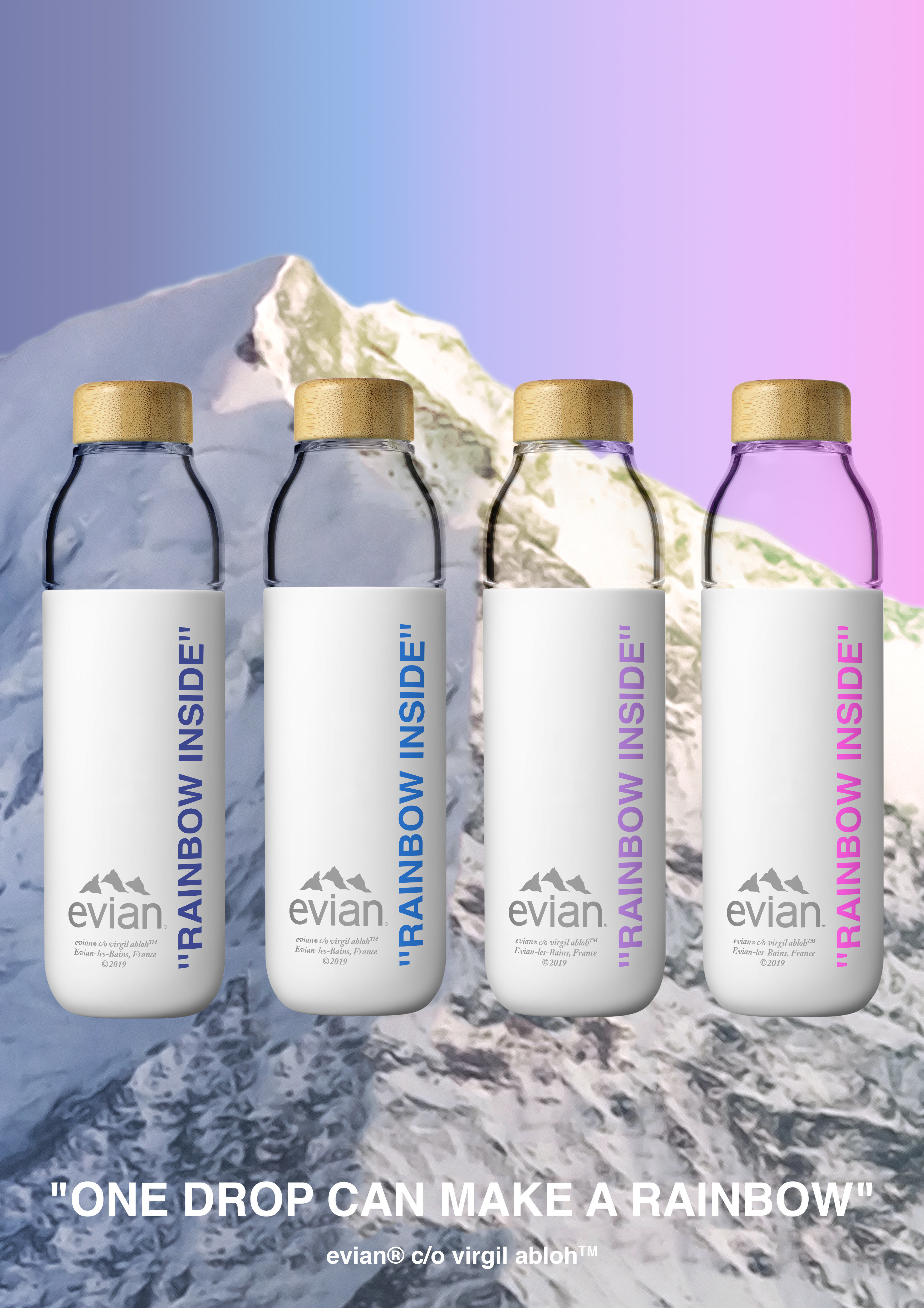 evian bottle virgil