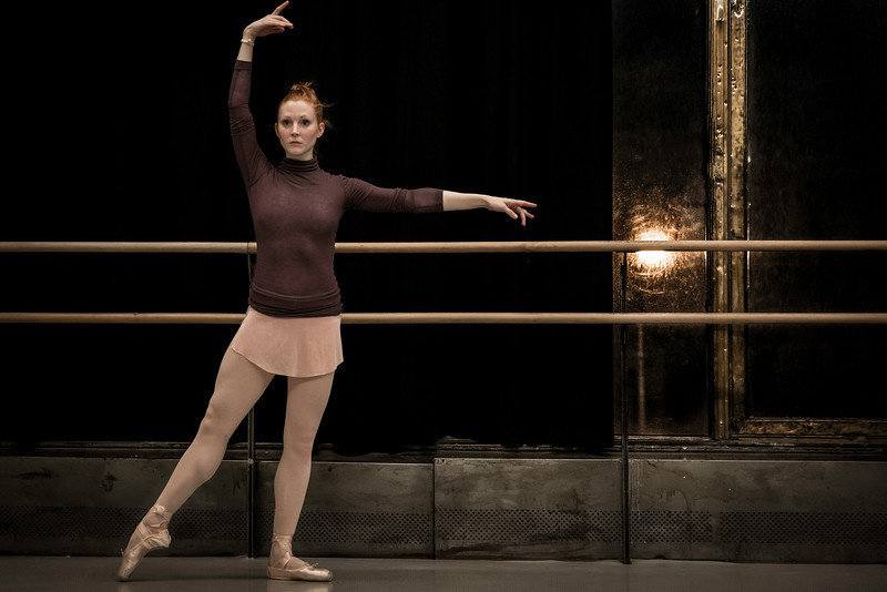 Abigail Mentzer wearing one of her skirts, in tendu