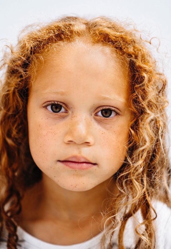 mixed race babies with ginger hair