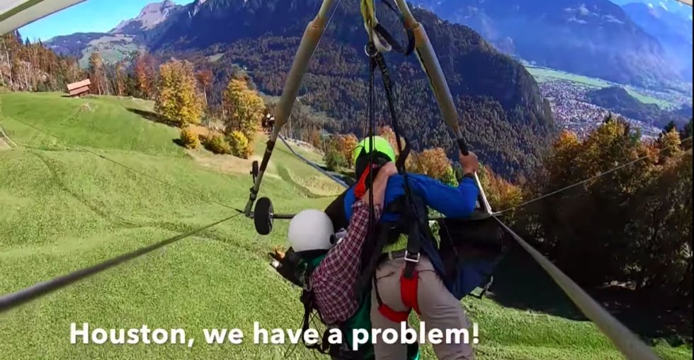 Hang glider caught in heart racing ordeal after realizing he’s not