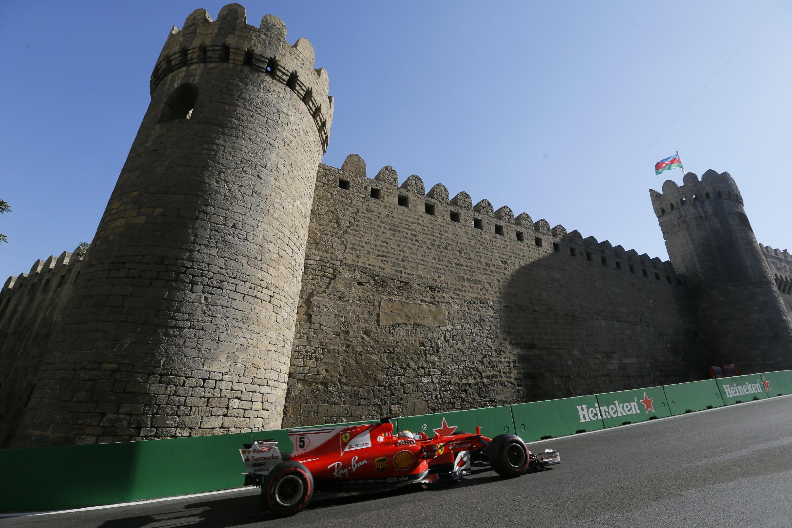 Gp Azerbaigian Baku Ferrari Vettel Raikkonen