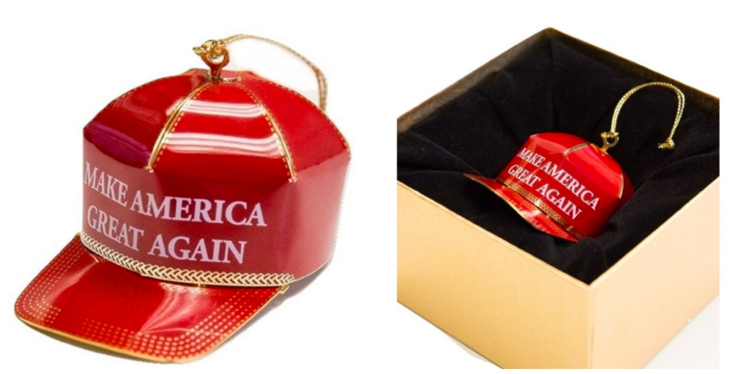 trump cap ornament