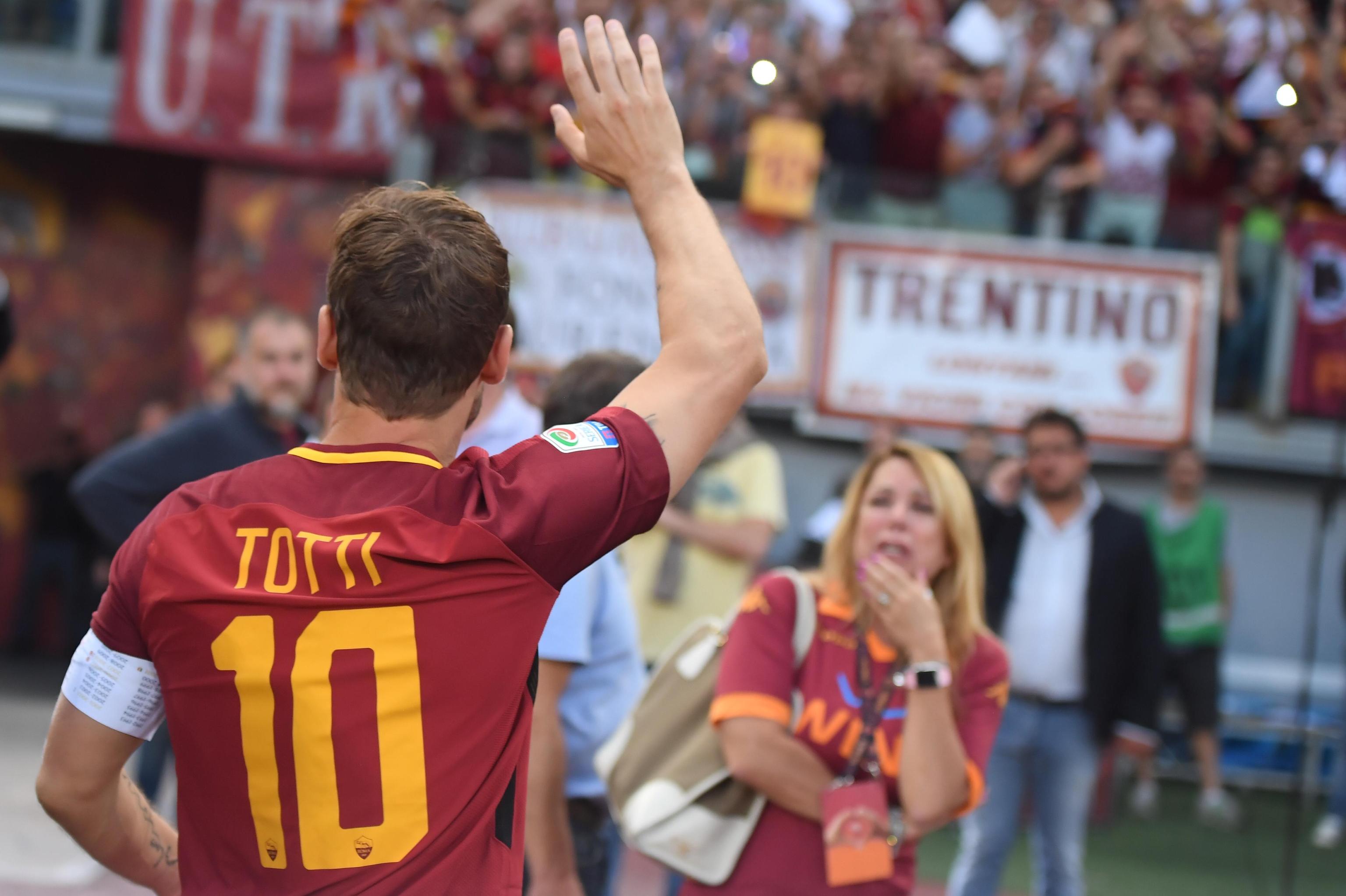 Francesco Totti addio Roma festa Olimpico immagini
