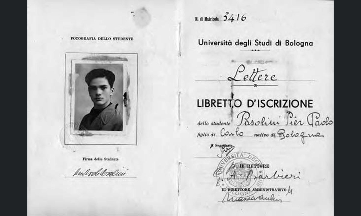 Pier Paolo Pasolini, libretto universitario