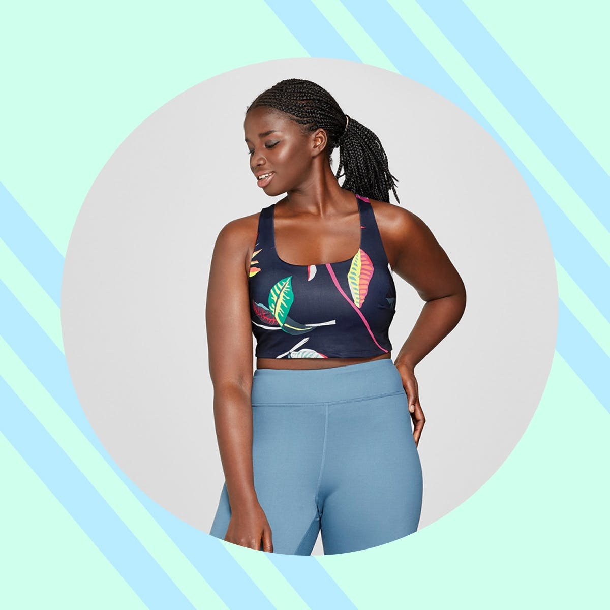 joylab scalloped sports bra